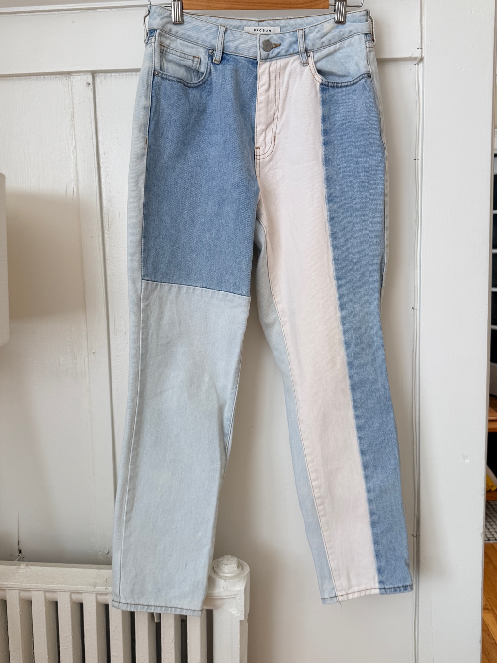 Pacsun Patchwork Straight Leg Jeans Sz 27